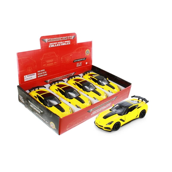 2019 Chevy Corvette ZR1 Hardtop, Yellow - Showcasts 71356D - 1/24 Scale Diecast Model Car