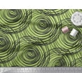 thumbnail image 2 of Soimoi Green Modal Satin Fabric Spiral & Geometric Print Fabric by Yard 42 Inch Wide, 2 of 3