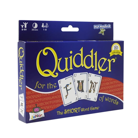 Quiddler Card Games for Kids â€“ Playing Cards Word Games, Family Games, Learn While Having Fun Game Night, Travel Games, Multi-Player, Ages 8+
