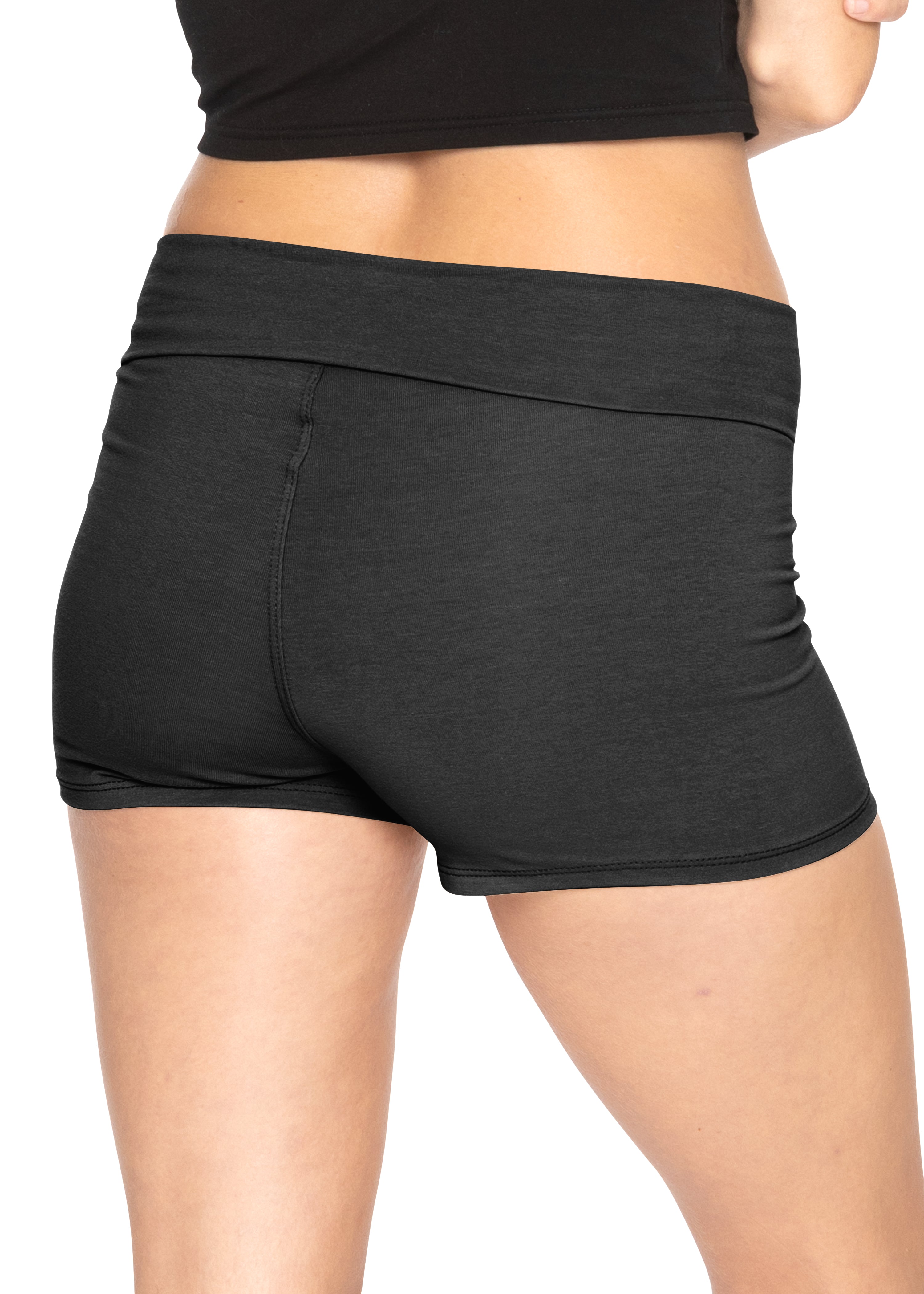 Stretch Is Comfort Women's Teamwear Foldover Yoga Shorts | Adult Small - 3x - image 3 of 6