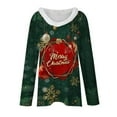 thumbnail image 4 of Lroveb Christmas Shirts for Women Holiday Tops Long Sleeve Faux V Neck T Shirt Xmas Tree Snowflakes Graphic Top Loose Blouse Graphic T Shirts, 4 of 5