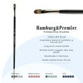 thumbnail image 2 of Creative Mark Hamburg Premiere Professional Oil Painting Brushes - Filbert #10 Oil Paint Brush - Handmade in Germany, Natural & Synthetic Hair Blend, Long Triple-Lacquered Birch Handle, 2 of 7