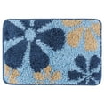 thumbnail image 1 of REGALWOVEN Alfombra de baño floral lavable para baño azul 16" x 24", 1 of 6