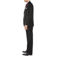 thumbnail image 3 of Mens Side Vent 2 Piece Sharkskin Black Classic Fit Suit, 3 of 6
