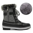 thumbnail image 2 of Dream Pairs Women's Mid Calf Outdoor Snow Boots Waterproof Winter Snow Boots RIVER_3 GREY Size 8, 2 of 6