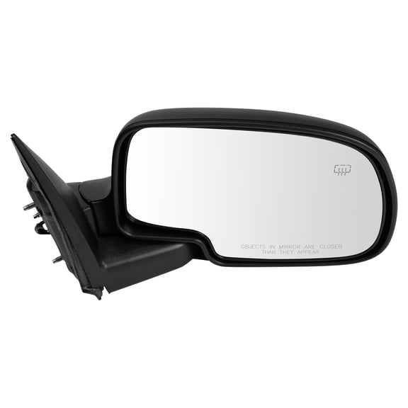 TRQ Side View Mirror Power Heated Gloss Black Passenger Right RH for Chevy GMC MRA05445 Fits select: 2003-2007 CHEVROLET SILVERADO, 2003-2006 CHEVROLET TAHOE