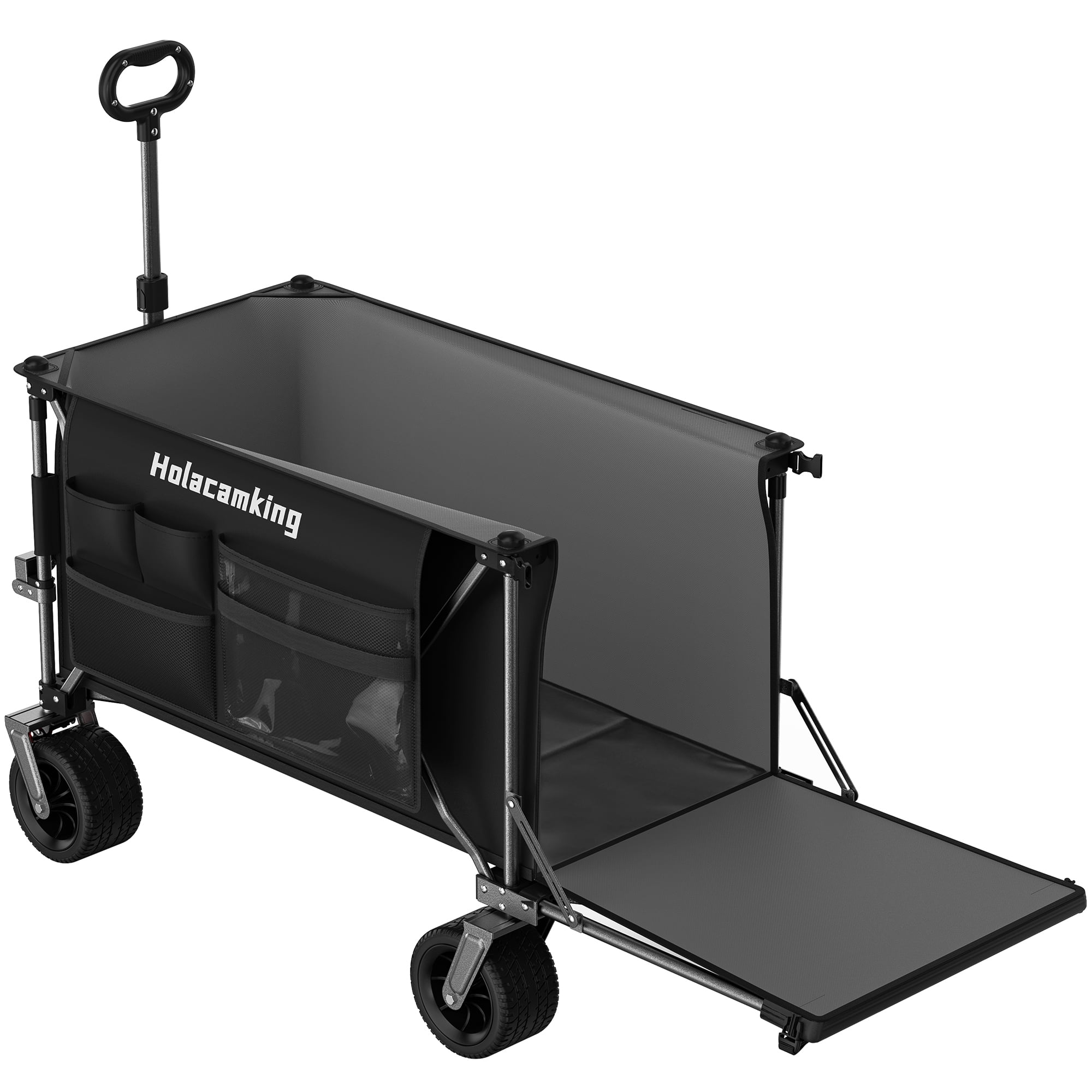 Utility Wagon with 58 Expandable Tailgate 500 lbs Capacity All-Terrain Wheels Beach Camping Cart