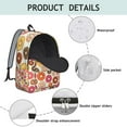 thumbnail image 4 of Donut Dessert School Backpack, Colorful Sweet Donut Pattern Casual Daypack Lightweight Travel Bag for Students and Women, 4 of 4
