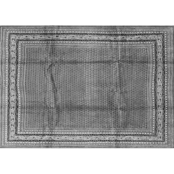 Ahgly Company Indoor Rectangle Persian Gray Traditional Area Rugs, 5' x 8'