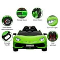 thumbnail image 6 of Uenjoy 12V Kids Electric Ride On Car Lamborghini Aventador SVJ Motorized Vehicles with Remote Control, Battery Powered, LED Lights, Wheels Suspension, Music, Horn,Compatible with Lamborghini,Green, 6 of 9