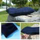 thumbnail image 4 of Almohada inflable de viaje con flocado grueso | Almohada portátil para siestas largas para camping, oficina y exteriores | Material de PVC flocado azul, 4 of 6