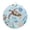 Blue Teal Orange, variant on Welcome Sign for Front Door,Blue Sea Turtle Coastal Round Metal Welcome Front Porch Decoration,Summer Beach Coral Jellyfish Wall Hanging Sign for Living Room Kitchen Hallway Housewarming Gift 12''