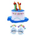 thumbnail image 1 of 1 Conjunto de Gorro de Cumpleaños Novedoso para Mujer, Gorro Divertido con Forma de Pastel de Cumpleaños y Gafas de Sol para Decoraciones de Fiesta y Accesorios para Fotomatón, 1 of 8
