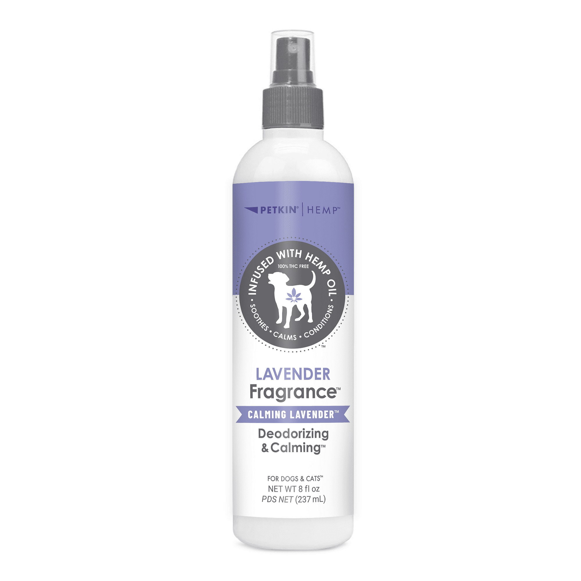 Petkin Lavender Fragrance with Hemp Oil for Dogs and Cats - 8 fl oz