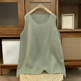 thumbnail image 2 of Gaexia Vest for Women Lightweight,Lightweight Sleeveless Outerwear Vest Soft Linen Blend Fabric Versatile Spring and Summer Casual Wear Everyday Layering Piece, 2 of 7