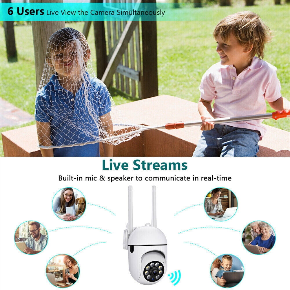 4 Pack WiFi Wireless Security Camera, System Outdoor Vision 1080P HD Surveillance CameraHome Alarms