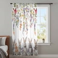 thumbnail image 4 of Easter Bunny Sheer Curtains 45 Inches Long, Spring Flowers Watercolor Botanical Light Filering Curtains, Breathable Simi Curtain Privacy Drapes for Kitchen Bathroom Lightweight Small Window Treatment, 4 of 9