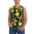 thumbnail image 2 of Picia Lemon Fruits Flowers Leaves mens Cotton Tank Undershirts , Moisture-wicking Ribbed Tanks, Lightweight Cotton Tank Undershirts-XX-Large, 2 of 8
