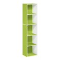 thumbnail image 1 of Furinno Luder Bibliothèque / Livre / Rangement, Cube à 5 Niveaux, Vert/blanc, 1 of 4