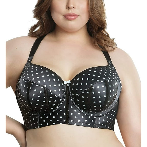 PARFAIT Women's Charlotte Longline Bra - Black Dot - 34J