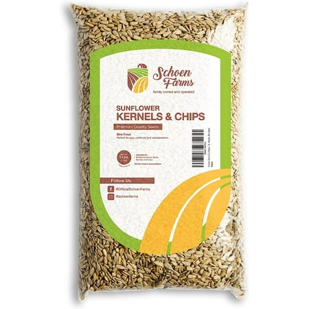 Sunflower Seed Kernels and Chips for Birds (5 LBS) - Hearts, Bird Seed