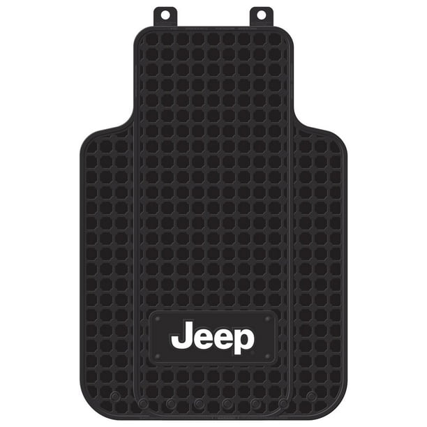 Plasticolor Tapis de Sol 001521R01 Logo Jeep; Noir; Caoutchouc; 2 Pièces