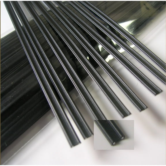 100pcs Plastic Black 7" Twist Ties - Double Wire Heavy Duty