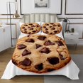thumbnail image 1 of Erosebridal Chocolate Cookie Coverlet Set Queen, Biscuit Dessert Bedding Set, Microfiber 3pcs, 1 of 5