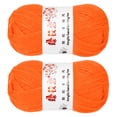 thumbnail image 1 of 2PCS Crocheting Yarn,Orange 4 Ply Acrylic Yarn 100g,197 Yards, 1 of 6