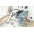 thumbnail image 5 of Full over Full Bunk Bed with Convertible Slide and Ladder, Gray, 5 of 9