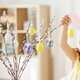 thumbnail image 4 of GAXIRE 12Ud Easter Hanging Eggs with Glass Mosaic and Foam for Vibrant Spring Home Decor, 4 of 6