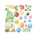 thumbnail image 1 of Style A Feliz Pascua ventana se aferra Gnomo conejito huevos etiqueta de la pared vidrio calcomanías estáticas, 1 of 5