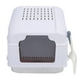 thumbnail image 1 of High Sided Litter Box, Easy To Clean Enclosed Cat Litter Box with Lid Scoop Stable Stylish  for Indoor Kitty, 1 of 7