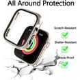thumbnail image 5 of 4 Pack Case Compatible for Apple Watch Series 8 & Series 7 45mm with Tempered Glass Screen Protector, Full Hard Ultra-Thin Scratch Resistant Bumper Protective Cover for iWatch, 5 of 5