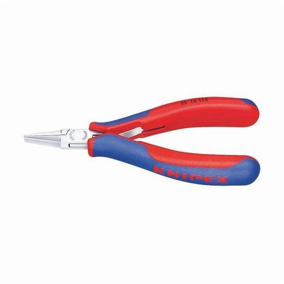 Knipex 4 1/2 in Flat Nose Plier Multi-Component Grip Handle 35 12 115