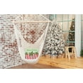 thumbnail image 4 of 16" x 16" Simply Daisy Merry Christmas Stripes Polyester Accent Pillow, Leaf Green Qty 1, 4 of 4