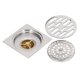 thumbnail image 1 of 4 Inch Square Floor Drain, Odor and Insect Proof, Shallow Floor Drain with Pure Copper Core for Bathroom, Kitchen, Balcony, Shallow Water Plating, 1 of 4