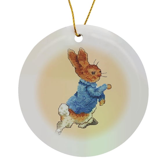 3drose, Peter Rabbit, Circle Porcelain Ornament