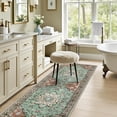thumbnail image 6 of Hallway Runner Rug Non Slip - Washable 2.6x8 Kitchen Rugs for Living Room, Low-Pile Soft Bedroom Rug Indoor Floor Stain Resistant Carpets for Entryway, Laundry, Bathroom Brown Green, 6 of 18