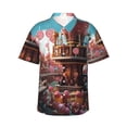 thumbnail image 1 of Fotbe fairy-tale-world-with-delicious-candy Camisa Hawaiana para Hombre Unisex – Camisa Casual de Verano con Botones de Manga Corta de Algodón y Lino,Large, 1 of 7