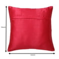 thumbnail image 2 of Stylo Culture Ethnic Couch Throw Pillow Cover Jacquard 16 x 16 Brocade Magenta Zippered 40 x 40 cm Lounge Decor Satin Velvet Floral Square Cushion Cover | 1 Pc, 2 of 3