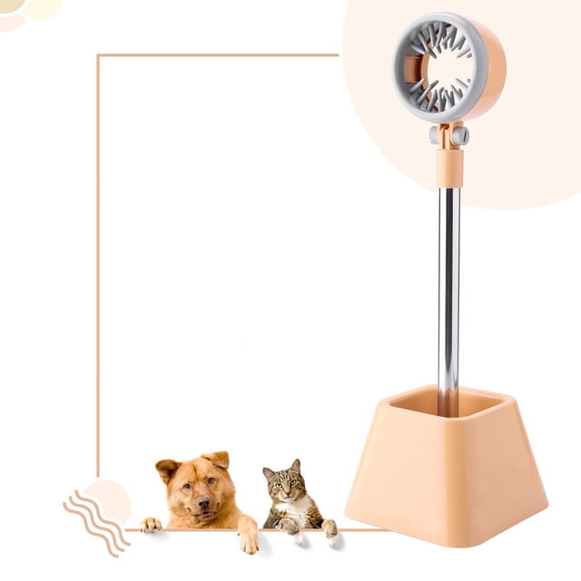 Soporte para secador de pelo, manos libres, rotación de 180 grados, soporte plegable para secador de pelo para mascotas domésticas, color beige con embalaje de cartón