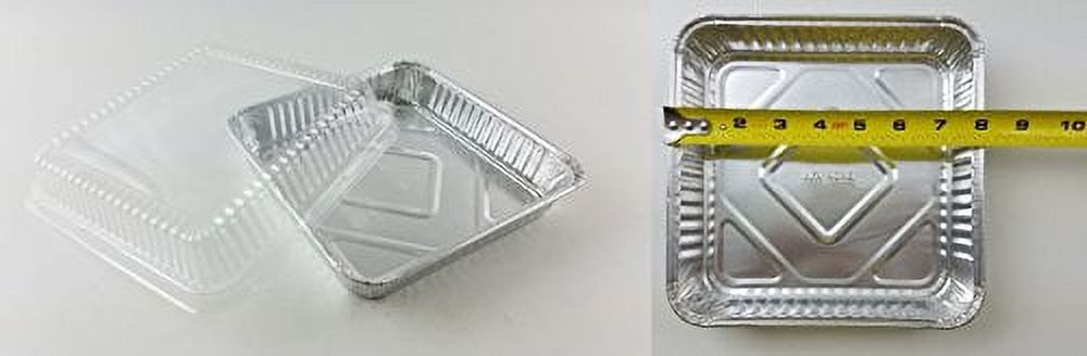 Handi-Foil Square Aluminum Foil Cake Pan w/Dome Lid - Disposable Pans (Pack of 250) - image 3 of 6