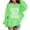 Green, variant on Coerni Girls Trendy Hood Sweatshirts Hair Would Only Slow Me Down Long Sleeve Baggy Pullover Hoodies Preppy Graphic Clothes