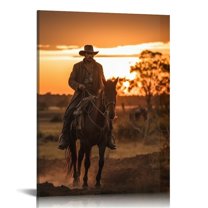 EastSmooth Western Cowboy Poster Canvas Art Poster and Wall Art Picture Print Modern Family Bedroom Decor Posters