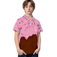 thumbnail image 6 of FUZHIQ Boys Button Up Shirts Size 10-12 Kids Boys Girls Short Sleeve Summer Casual Prints Gentleman Tops Teen Holiday Shirts T Shirt With Pocket ,3-4 Years, 6 of 6