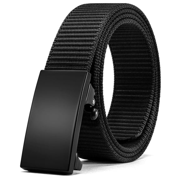 YOETEY Nylon Ratchet Belts for Men - Adjustable Web Belt - Automatic Slide Buckle for Casual Golf Work