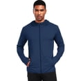 thumbnail image 6 of NELEUS Mens UPF 50+ Hooded Athletic Jackets for Fishing Hiking High Collar Full Zipper with Thumb Holes and Pockets,Navy Blue,US Size S, 6 of 8