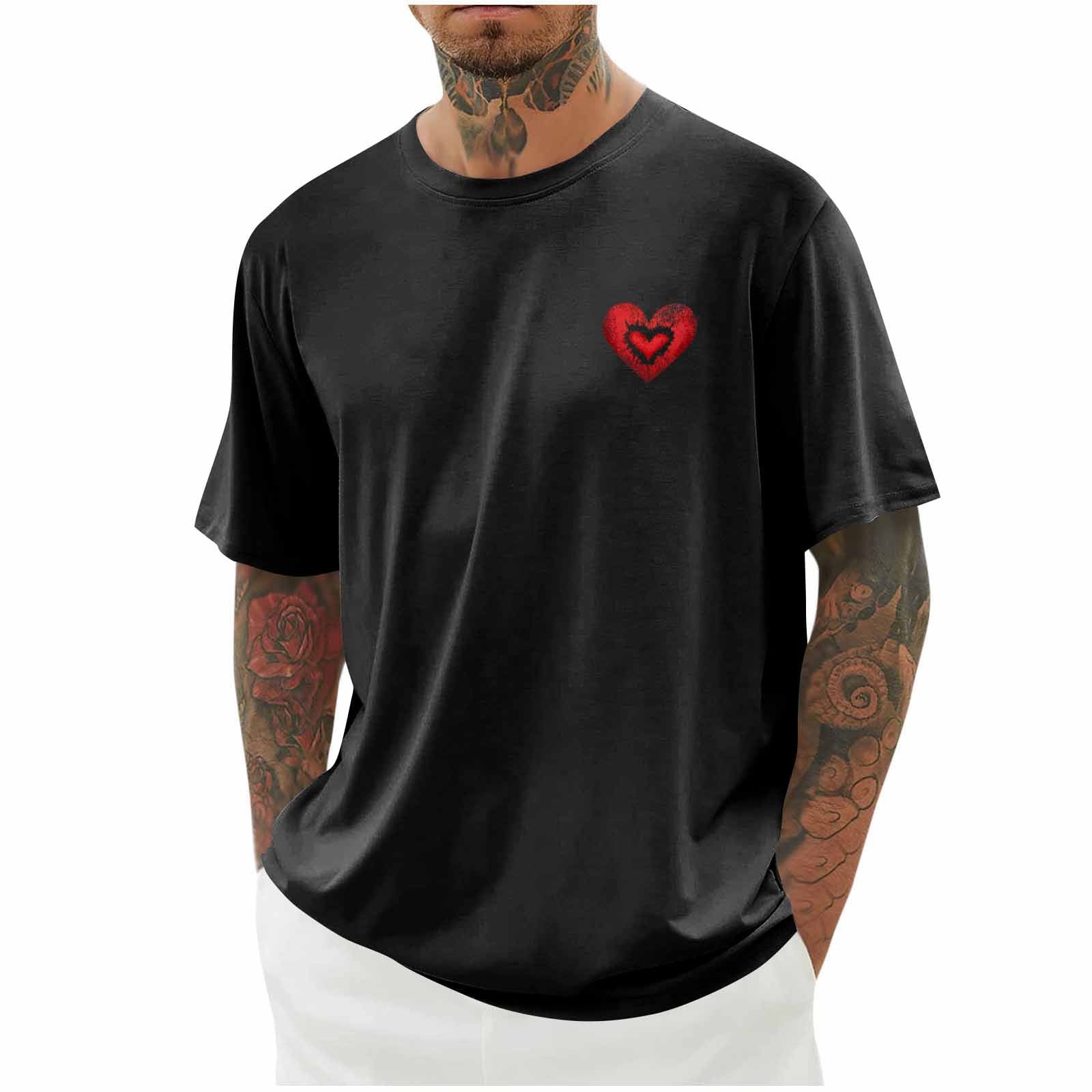 Plebaso T-Shirts Graphiques pour Hommes Manches Courtes Décontractées Chemises Surdimensionnées Imprimé Col Rond Tee d'Été Ample
