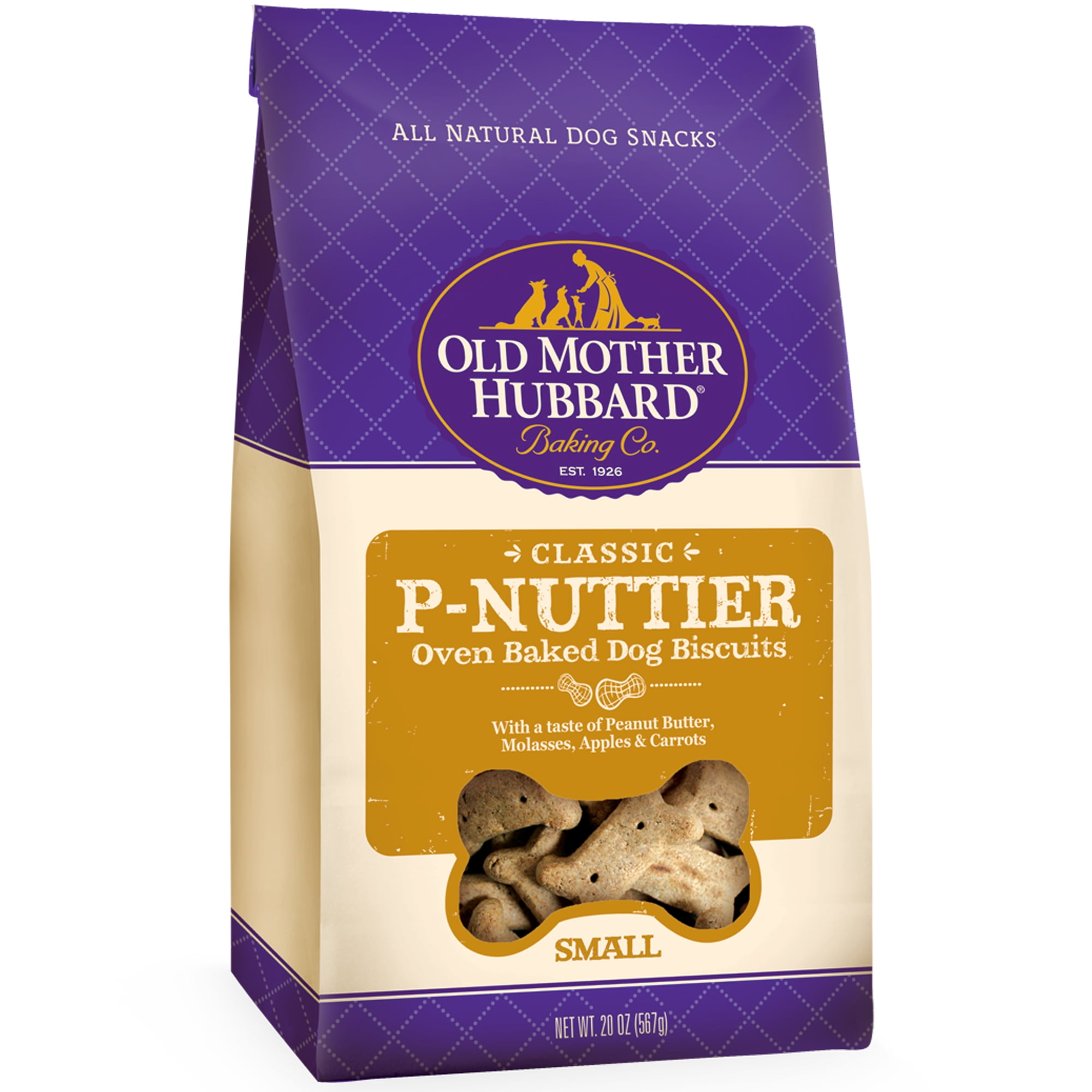 Old Mother Hubbard Small Classic PNuttier Peanut Butter Dog Treats, 20